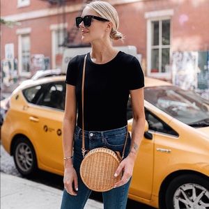 Circle straw bag